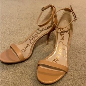 Sam Edelman nude sandal heels size 9